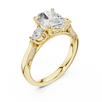 2.15 CT Oval Cut Three-Stone Diamond Engagement Ring