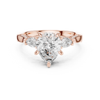 2.16 CT Princess Cut Three-Stone Diamond Engagement Ring