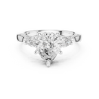 2.16 CT Princess Cut Three-Stone Diamond Engagement Ring