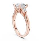 2.38 CT Round Brilliant Three-Stone Diamond Engagement Ring