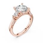 2.38 CT Round Brilliant Three-Stone Diamond Engagement Ring