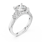 2.38 CT Round Brilliant Three-Stone Diamond Engagement Ring