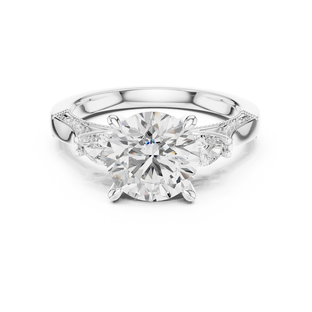 2.38 CT Round Brilliant Three-Stone Diamond Engagement Ring