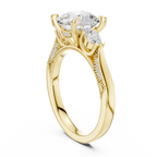 2.38 CT Round Brilliant Three-Stone Diamond Engagement Ring
