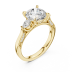2.38 CT Round Brilliant Three-Stone Diamond Engagement Ring