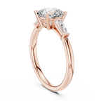 1.93 CT Cushion Cut Three-Stone Diamond Engagement Ring