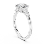 1.93 CT Cushion Cut Three-Stone Diamond Engagement Ring