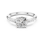 1.93 CT Cushion Cut Three-Stone Diamond Engagement Ring