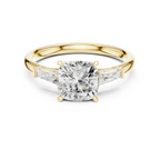 1.93 CT Cushion Cut Three-Stone Diamond Engagement Ring
