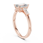 1.80 CT Emerald Cut Three-Stone Diamond Engagement Ring