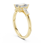 1.80 CT Emerald Cut Three-Stone Diamond Engagement Ring