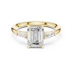 1.80 CT Emerald Cut Three-Stone Diamond Engagement Ring