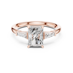 2.06 CT Radiant Cut Three-Stone Diamond Engagement Ring