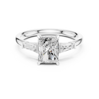 2.06 CT Radiant Cut Three-Stone Diamond Engagement Ring
