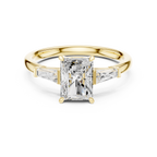 2.06 CT Radiant Cut Three-Stone Diamond Engagement Ring