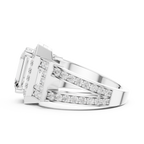 3.54 CT Emerald Cut Halo Diamond Engagement Ring