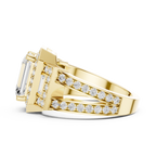 3.54 CT Emerald Cut Halo Diamond Engagement Ring