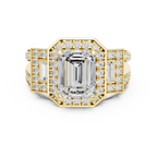 3.54 CT Emerald Cut Halo Diamond Engagement Ring