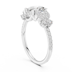 1.44 CT Oval Cut Vintage Cluster Diamond Engagement Ring