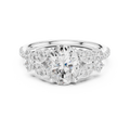 1.44 CT Oval Cut Vintage Cluster Diamond Engagement Ring