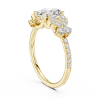 1.44 CT Oval Cut Vintage Cluster Diamond Engagement Ring