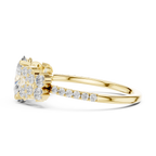 1.44 CT Oval Cut Vintage Cluster Diamond Engagement Ring