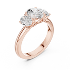 1.78 CT Three Stone Oval Diamond Engagement Ring