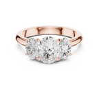 1.78 CT Three Stone Oval Diamond Engagement Ring