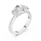 1.78 CT Three Stone Oval Diamond Engagement Ring