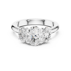 1.78 CT Three Stone Oval Diamond Engagement Ring
