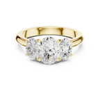 1.78 CT Three Stone Oval Diamond Engagement Ring