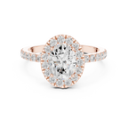 1.44 CT Oval Halo Diamond Engagement Ring