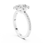 1.44 CT Oval Halo Diamond Engagement Ring