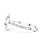 1.44 CT Oval Halo Diamond Engagement Ring