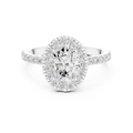 1.44 CT Oval Halo Diamond Engagement Ring