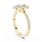 1.44 CT Oval Halo Diamond Engagement Ring
