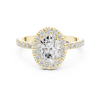 1.44 CT Oval Halo Diamond Engagement Ring