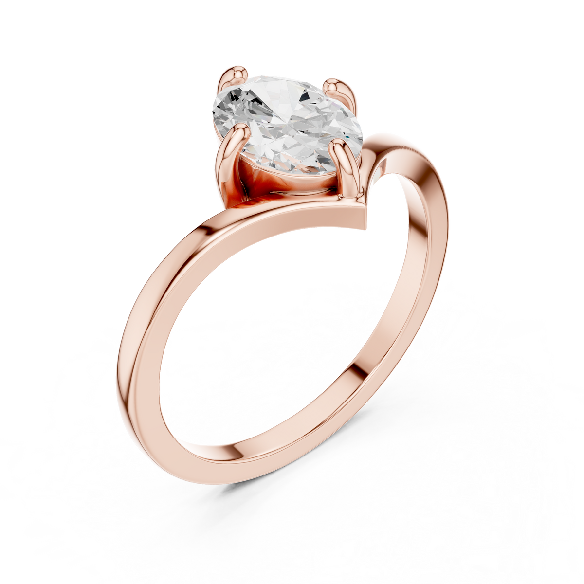 Solitaire Oval Diamond Engagement Ring – view 7 of 12, lab grown diamond ring | Jewelix Atelier
