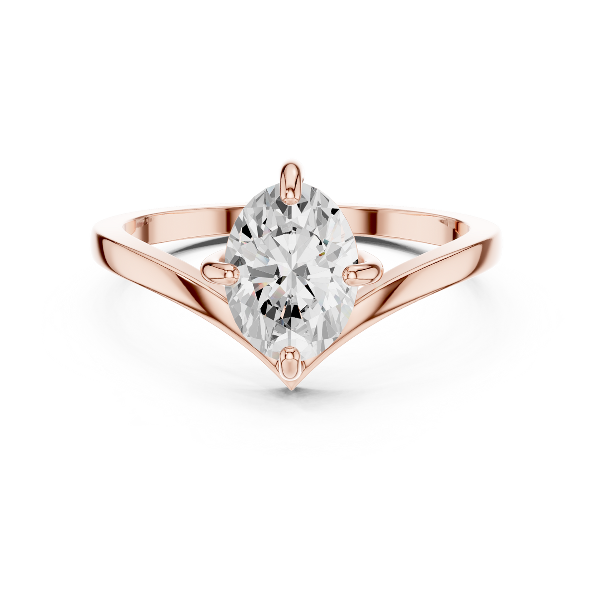 Solitaire Oval Diamond Engagement Ring – view 5 of 12, lab grown diamond ring | Jewelix Atelier