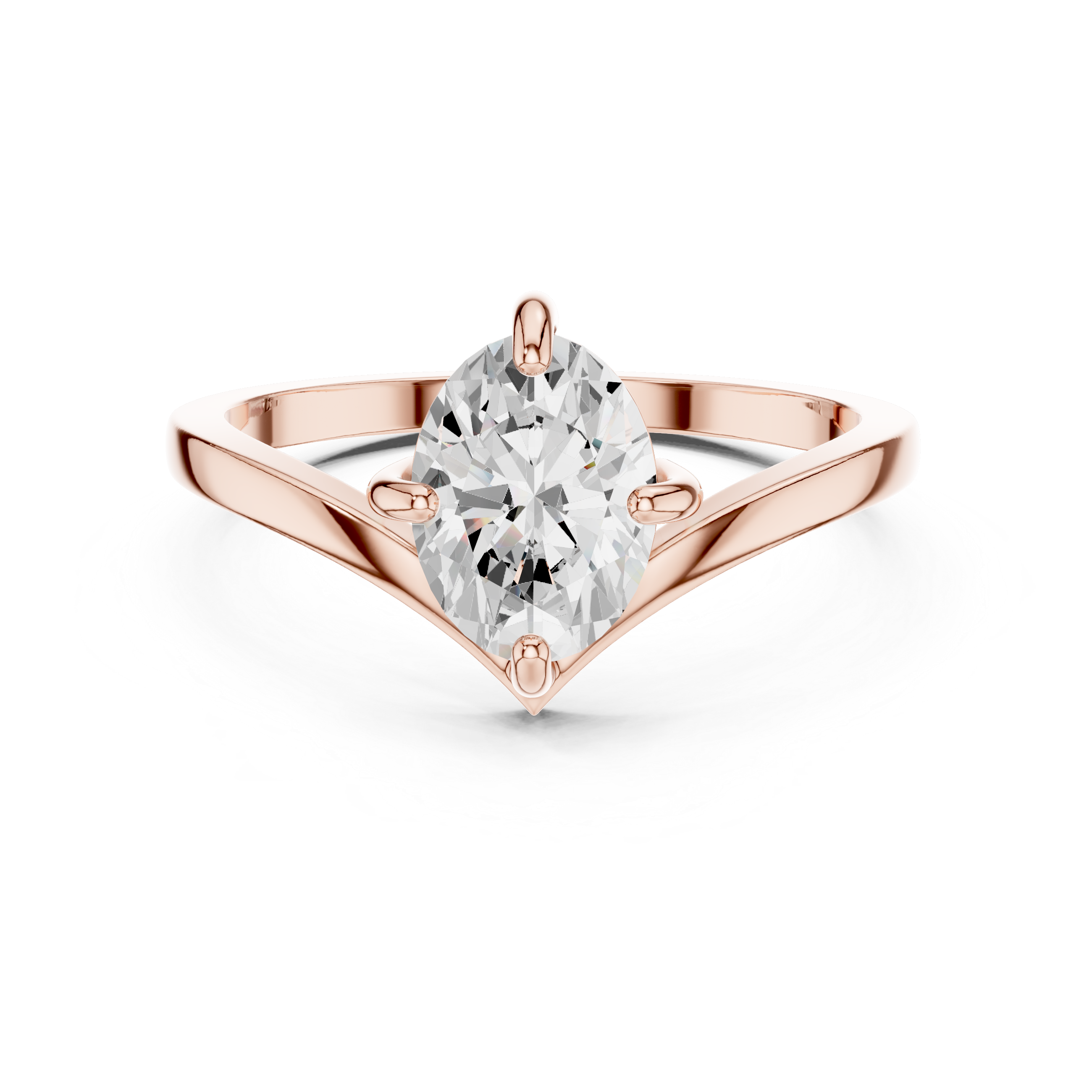 0.90 CT Solitaire Oval Diamond Engagement Ring