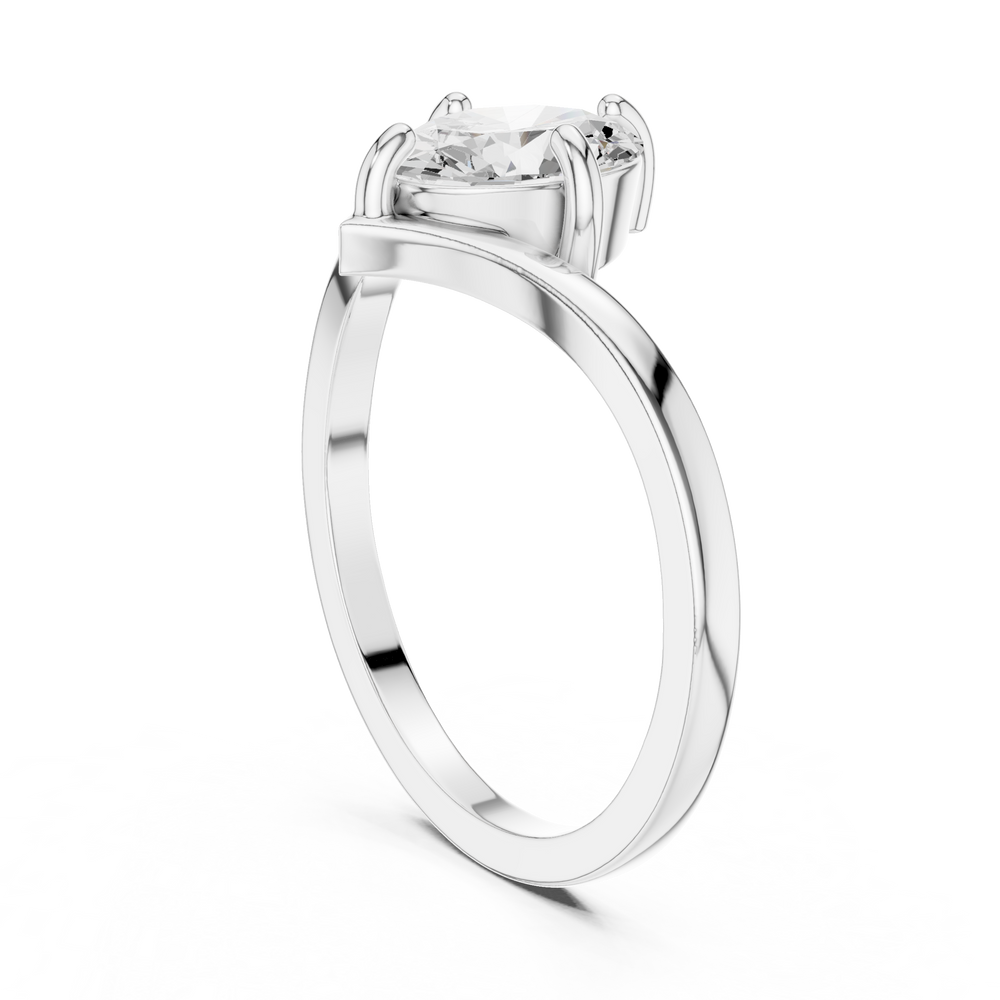 0.90 CT Solitaire Oval Diamond Engagement Ring