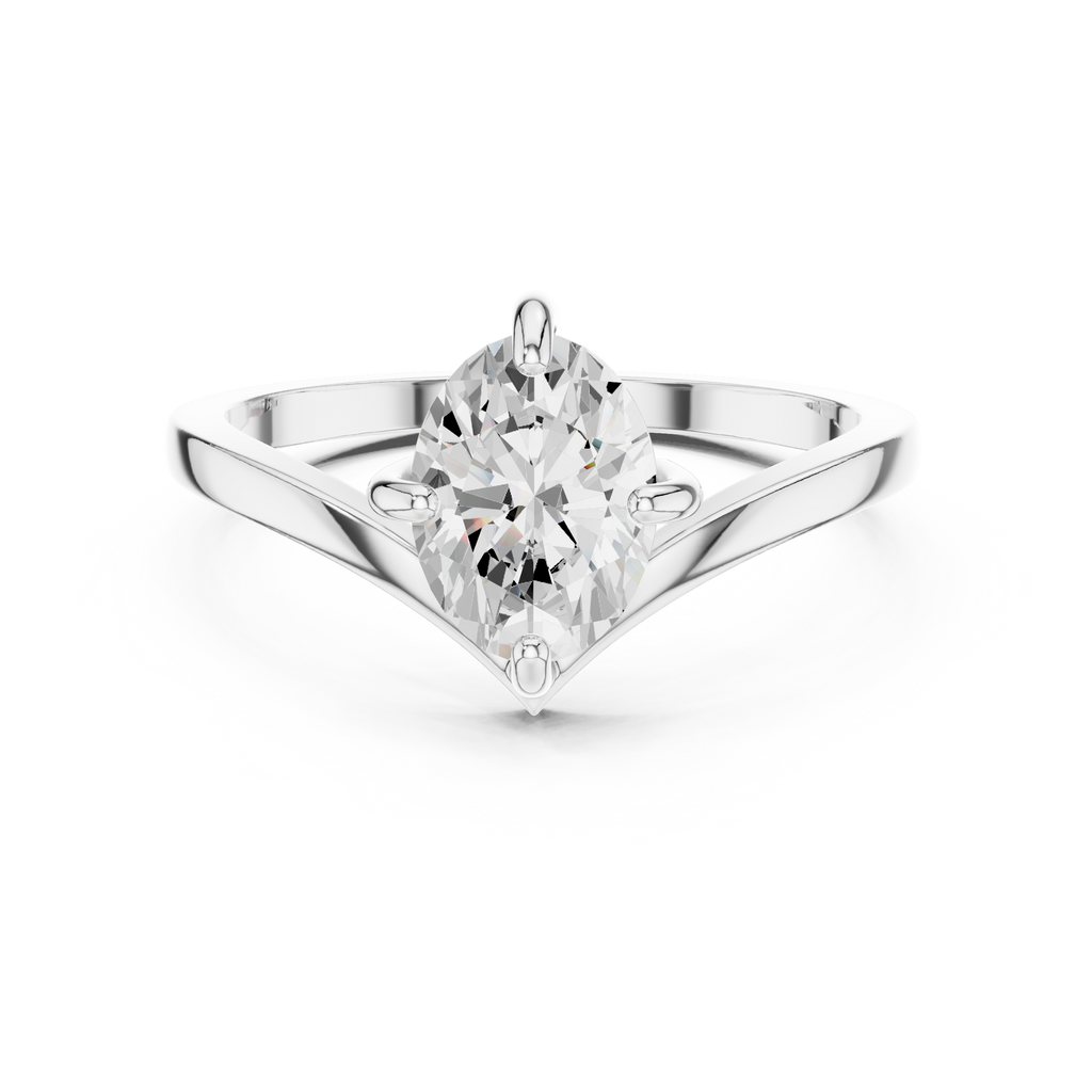 0.90 CT Solitaire Oval Diamond Engagement Ring