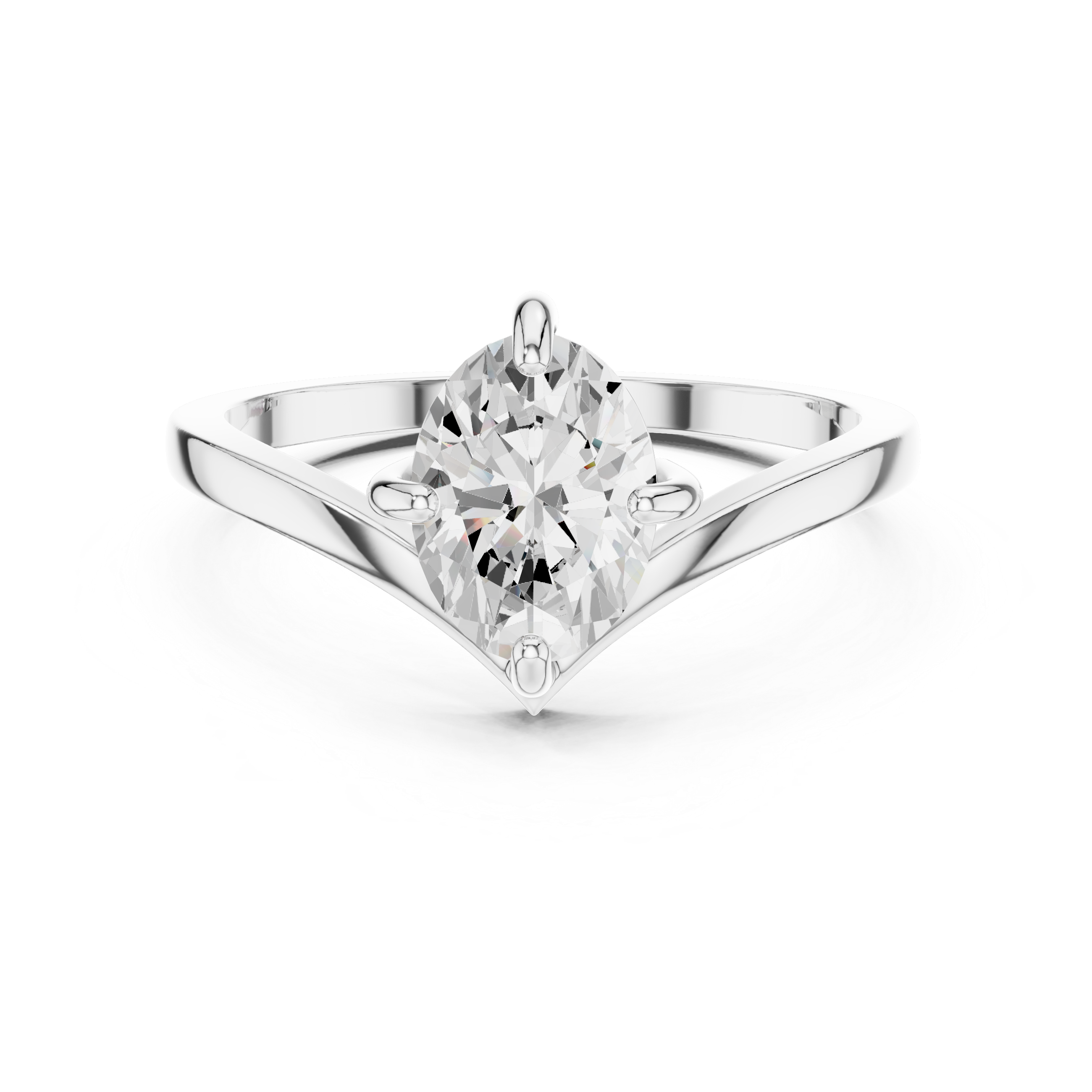 0.90 CT Solitaire Oval Diamond Engagement Ring