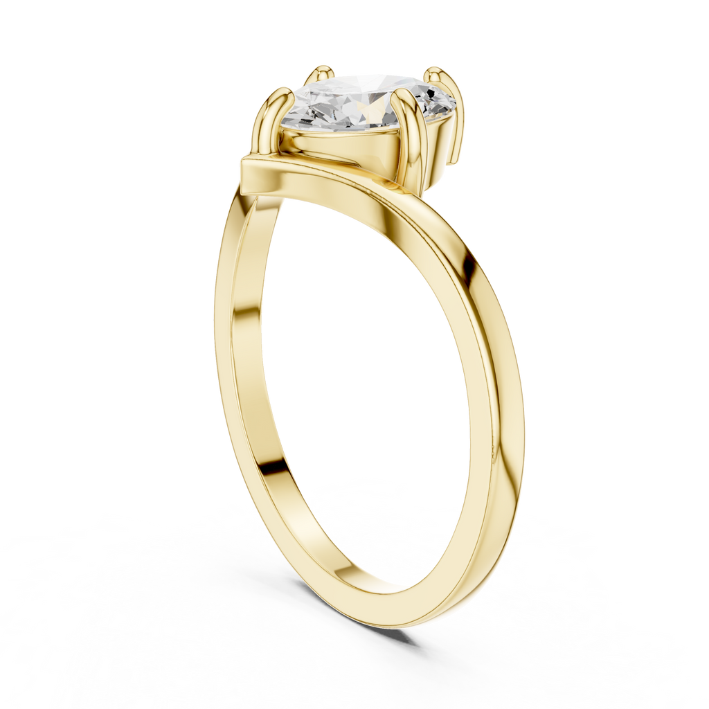 0.90 CT Solitaire Oval Diamond Engagement Ring