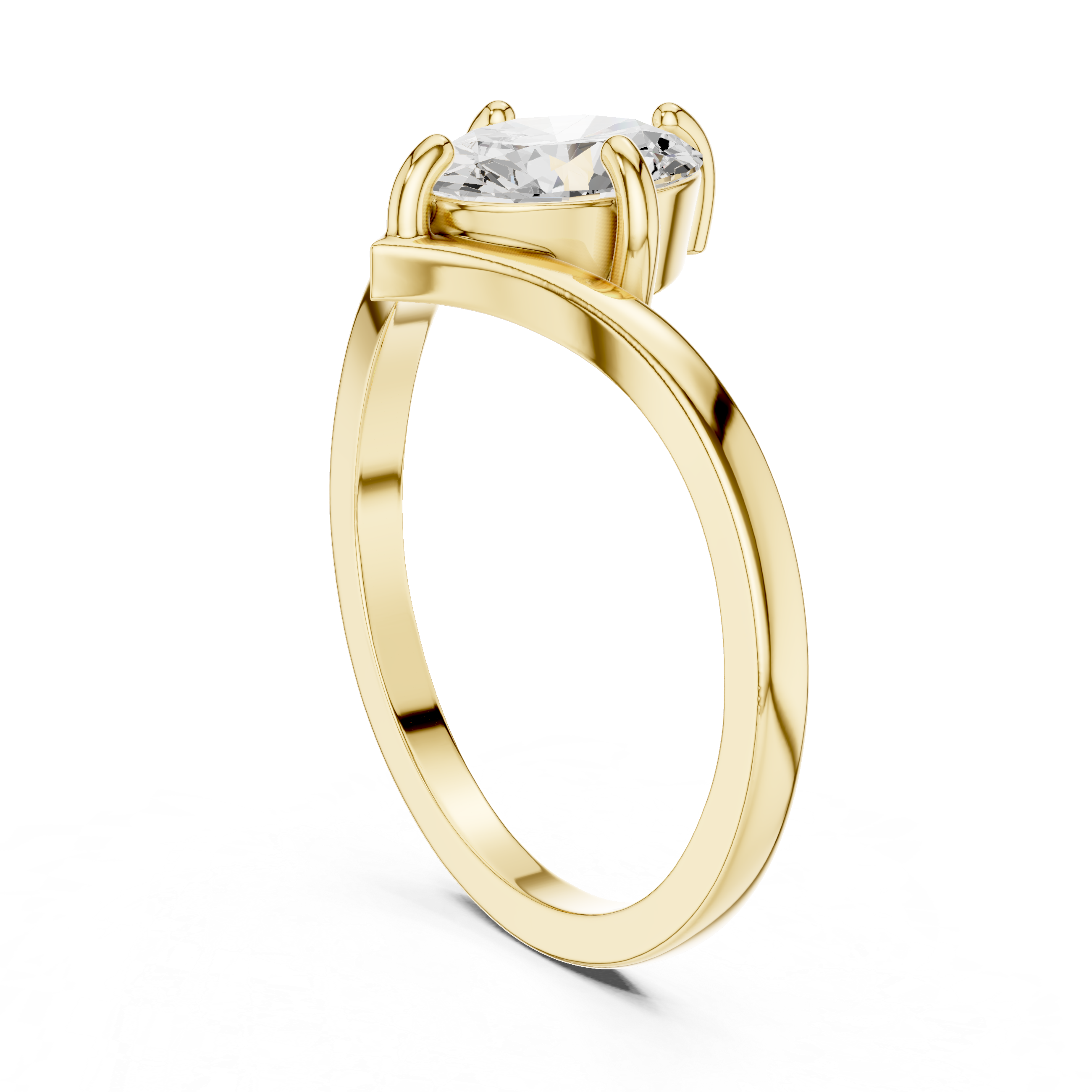 0.90 CT Solitaire Oval Diamond Engagement Ring