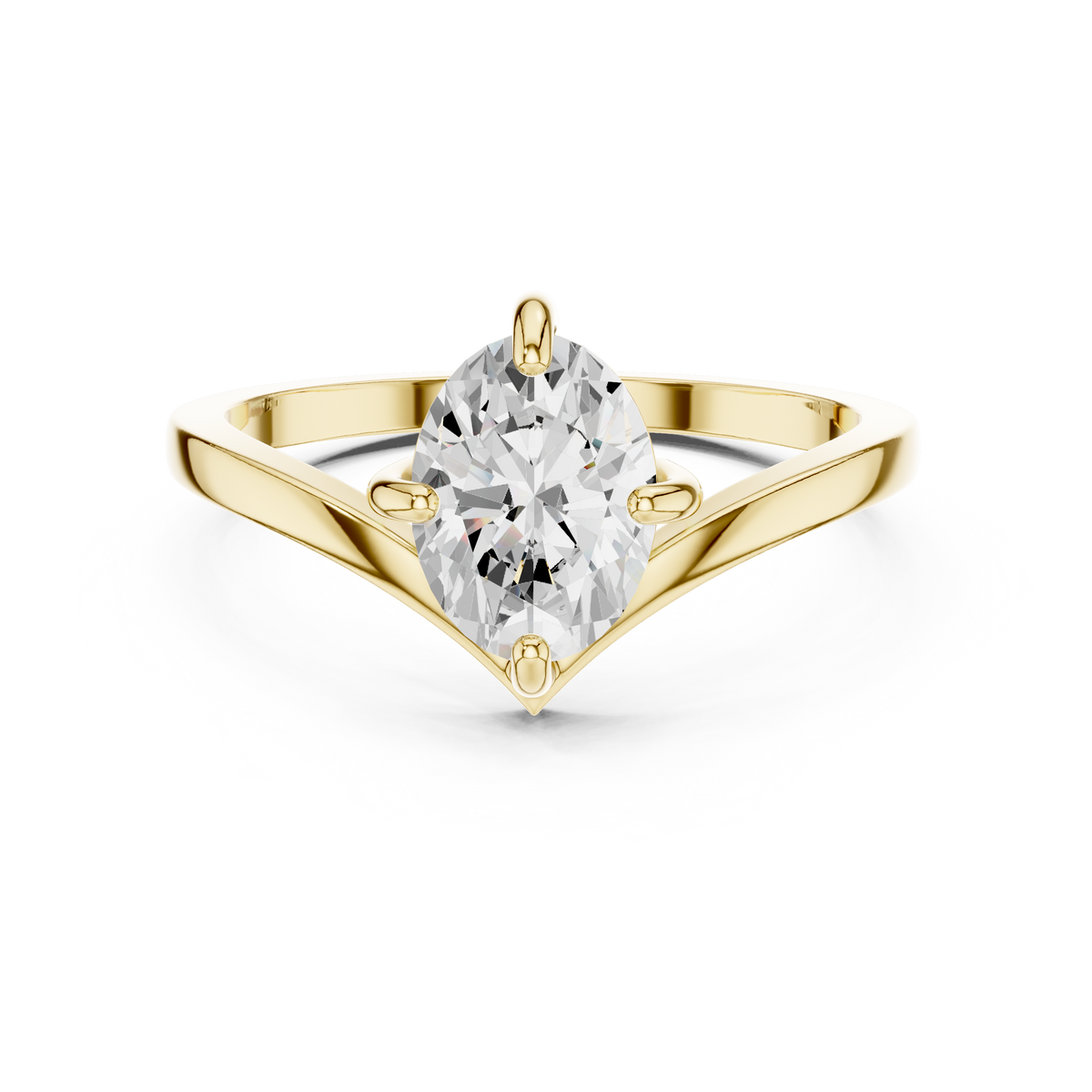 Solitaire Oval Diamond Engagement Ring – view 9 of 12, lab grown diamond ring | Jewelix Atelier