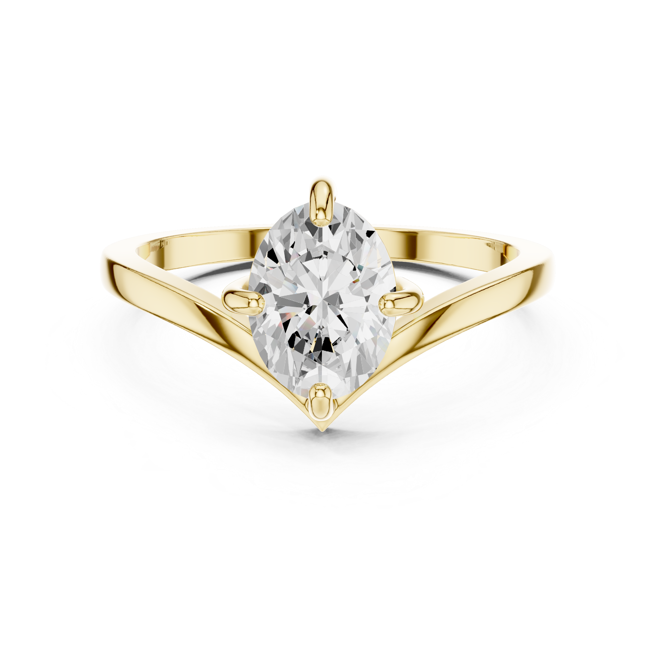 0.90 CT Solitaire Oval Diamond Engagement Ring