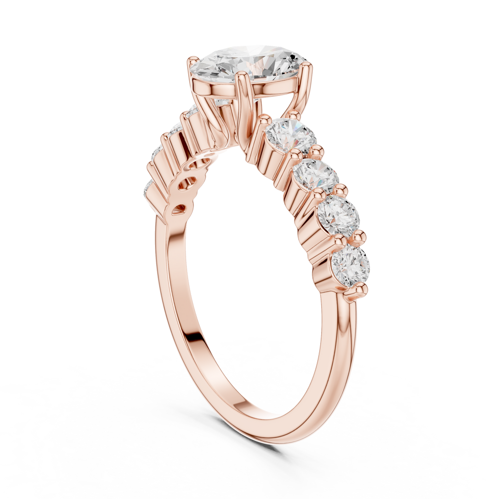 Oval Diamond Pavé Engagement Ring