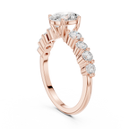 Oval Diamond Pavé Engagement Ring