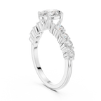 Oval Diamond Pavé Engagement Ring